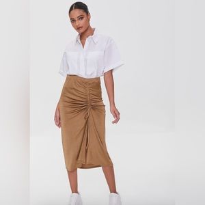 Ruched Drawstring Skirt